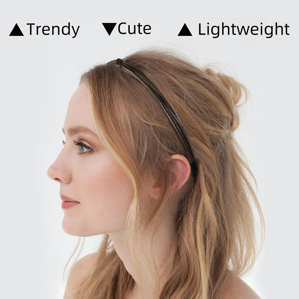 Bandeau beige en cuir WOVOWOVO, texture lisse pour une apparence douce.