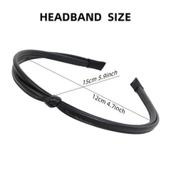 Bandeau fin cuir marron WOVOWOVO, léger et non glissant pendant les activités.