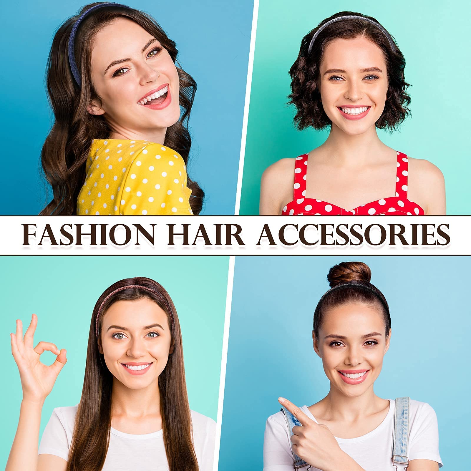 Bandeaux WOVOWOVO 7mm en couleurs vives pour varier les looks