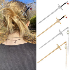 WOVOWOVO epee-cheveux baguette-tassel fixant le chignon avec élégance.