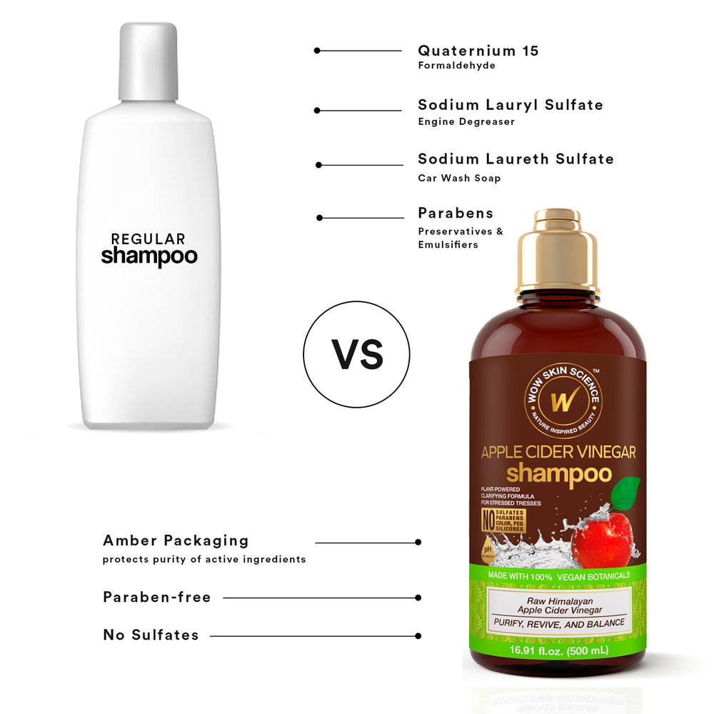 Massage du cuir chevelu avec le Shampoing WOW Vinaigre de cidre
