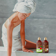 Apres-shampoing WOW Skin Science texture cremeuse sur cheveux, douceur et brillance.