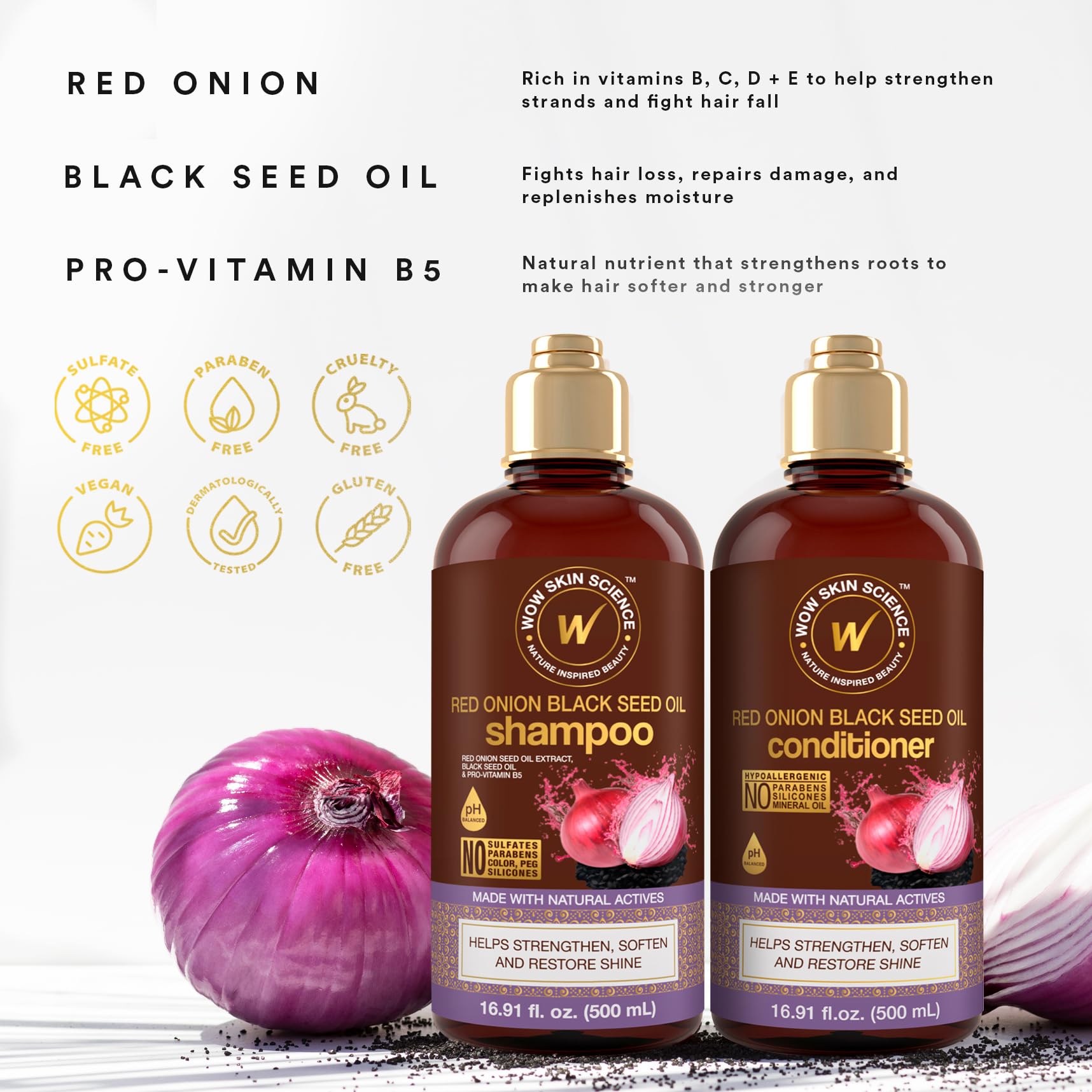 Cheveux brillants et soyeux après l’utilisation du duo WOW Skin Science.