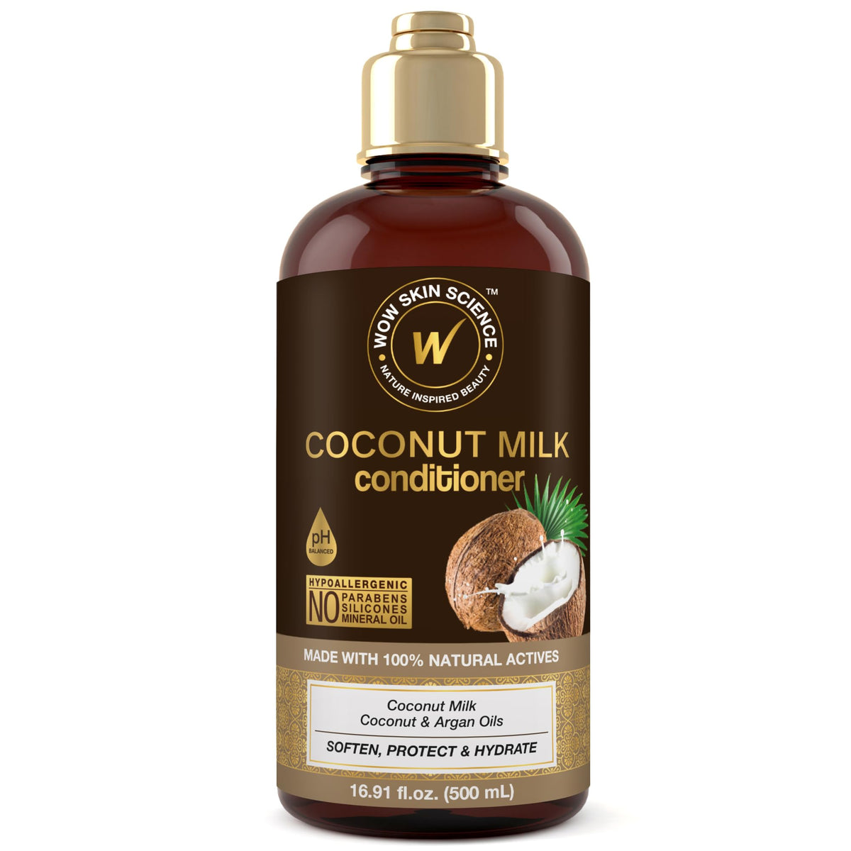 WOW Skin Science Conditionneur lait de coco, bouteille; cheveux secs nourris et brillants