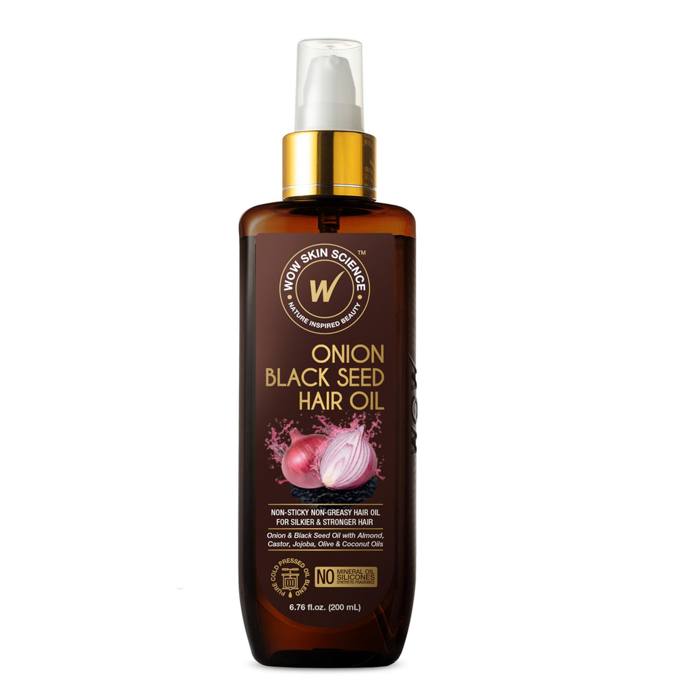 WOW Skin Science huile oignon nigelle - bouteille prête à l’emploi pour soin capillaire