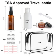 Wowang bouteilles 3-4oz TSA conformes prêtes à emporter