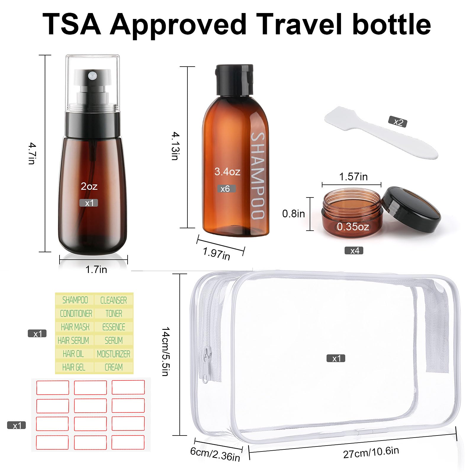 Wowang Travel Kit – brume fine 2 oz pour applications précises en déplacement