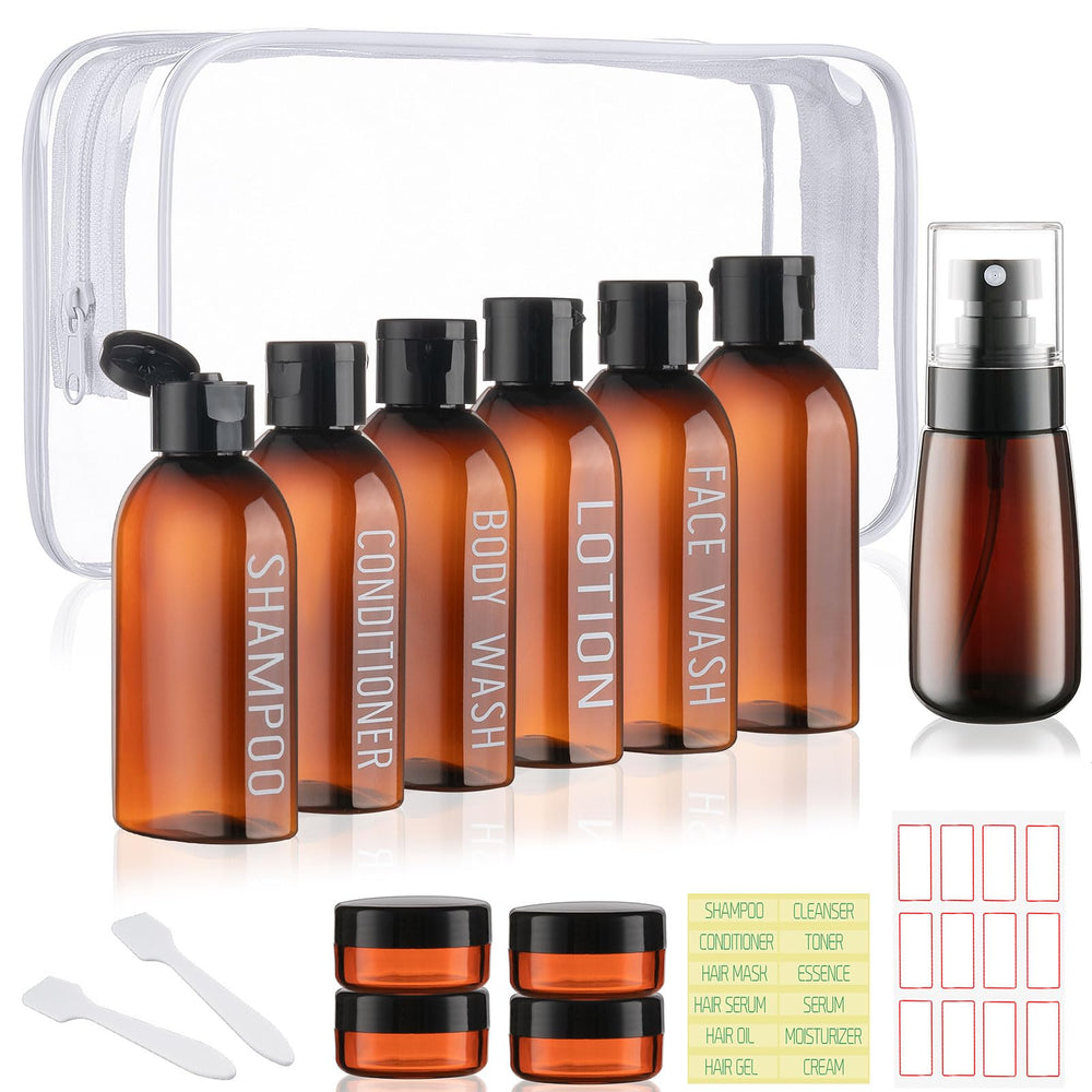 Wowang Travel Kit – ensemble de flacons voyage résistants et conformes TSA pour le transport sûr