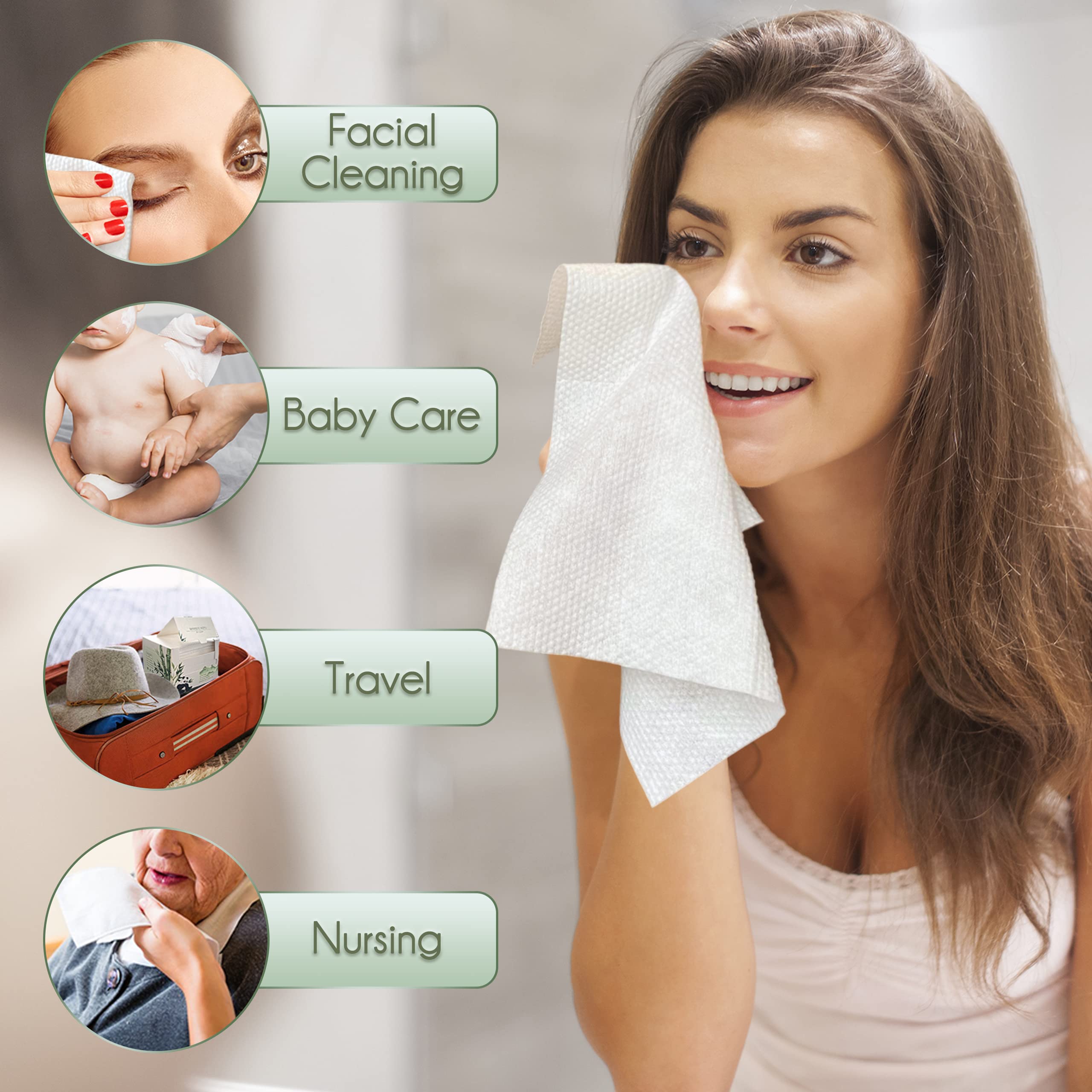 WOWOTEX lingette nettoyage outils maquillage, démaquillage facile et hygiénique.