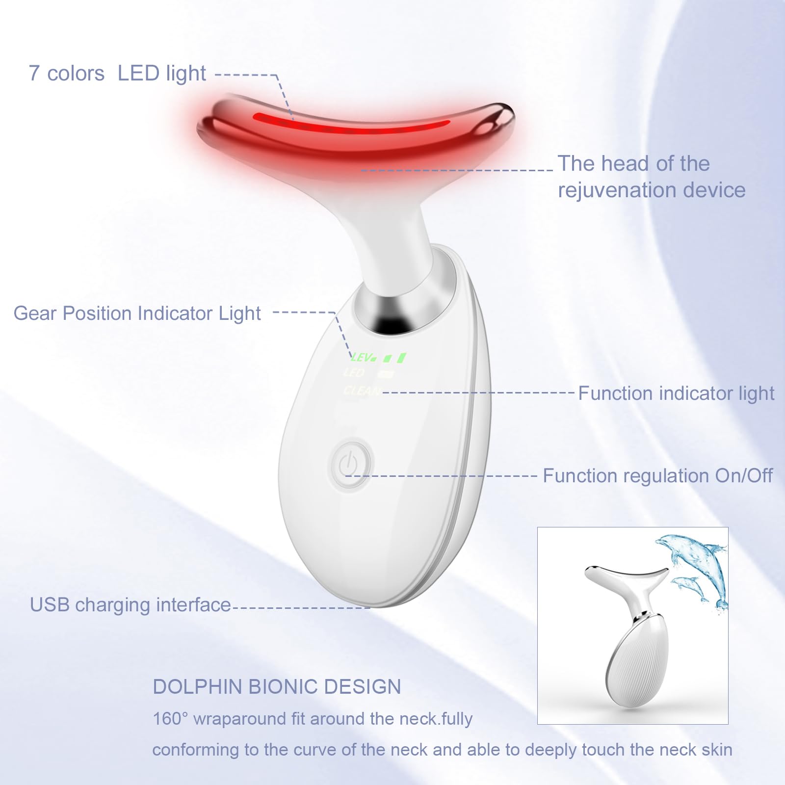 WOWPASS massage-visage kit inclus: manuel et câble USB fournis.
