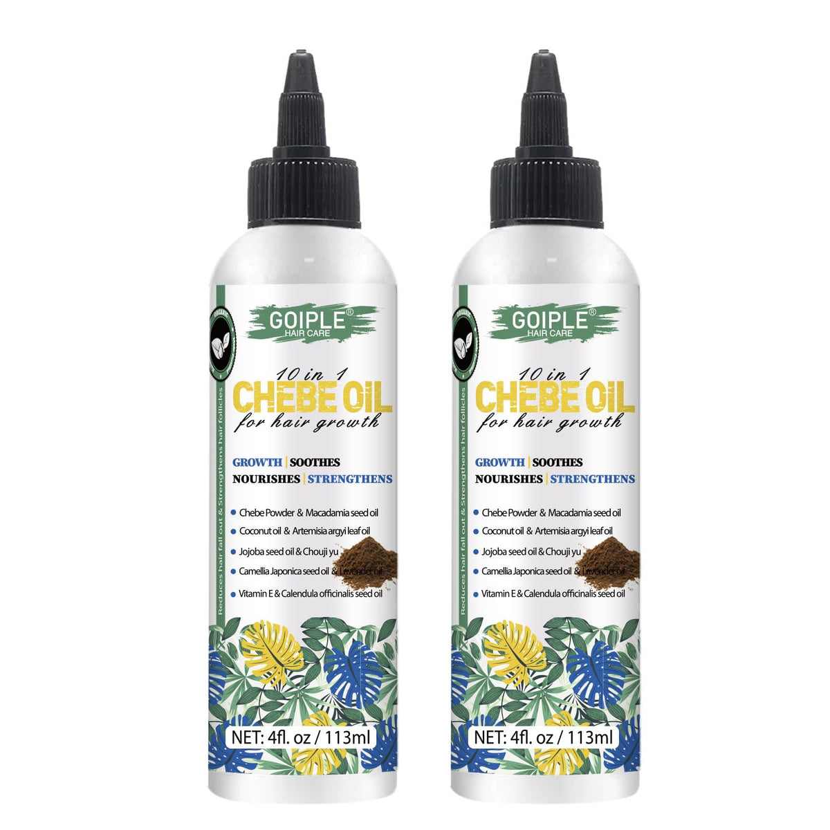 WOZUTUNT Chebe huile bouteille : soin nourrissant pour cheveux forts et brillants.