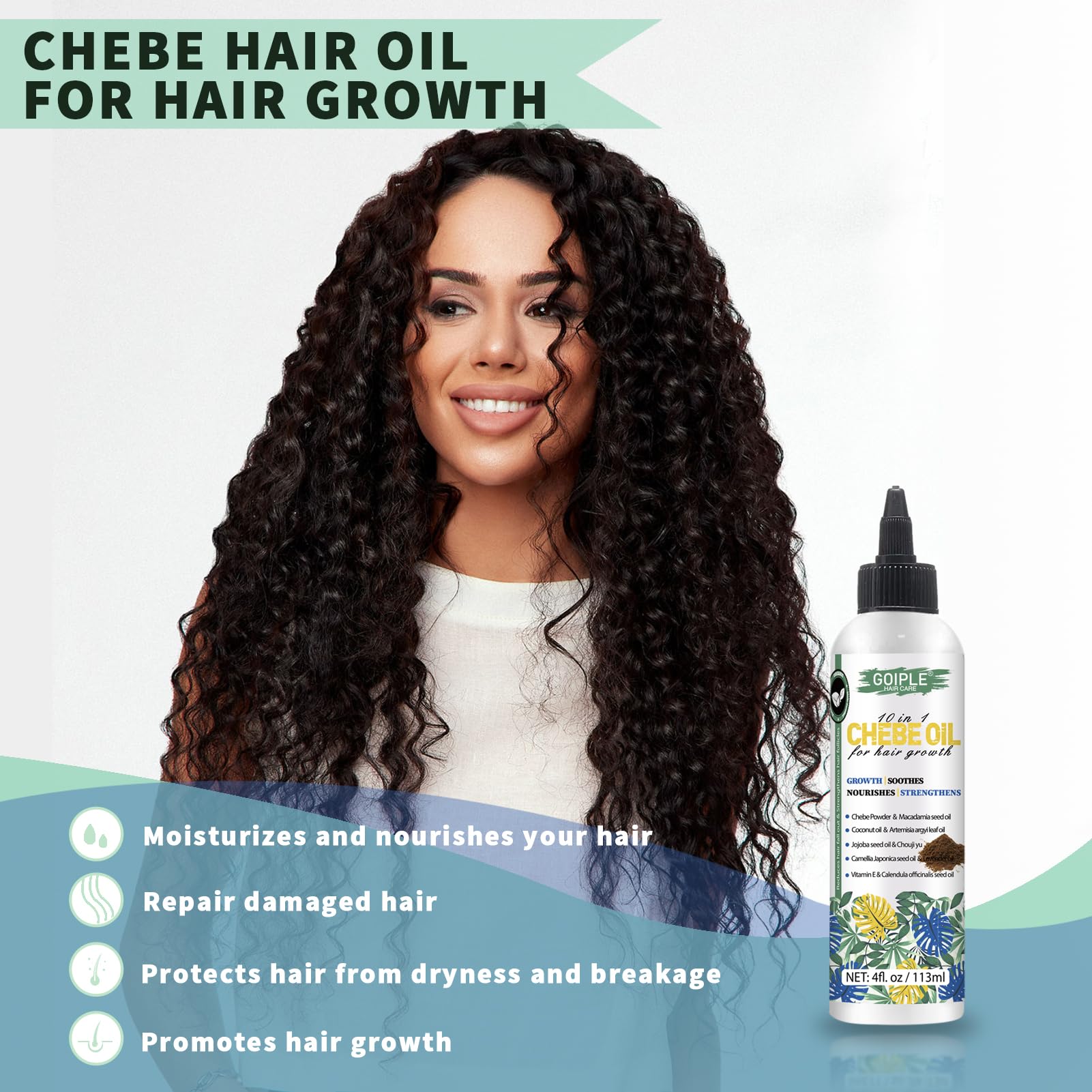 WOZUTUNT Chebe huile composition macadamia : huile nourrissante pour vos longueurs.
