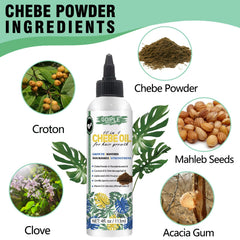 WOZUTUNT Chebe huile etiquette : emballage clair et ingrédients naturels.