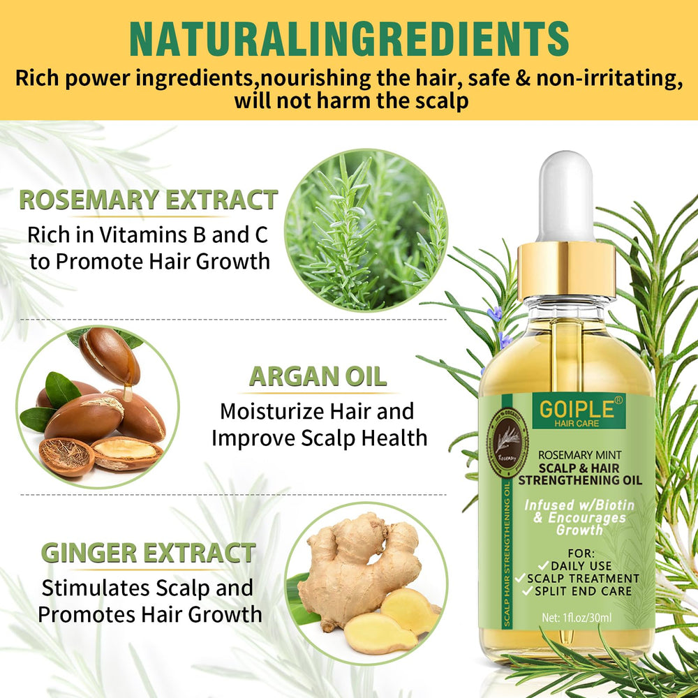 WOZUTUNT huile romarin cheveux, brillance accrue et vitalité.
