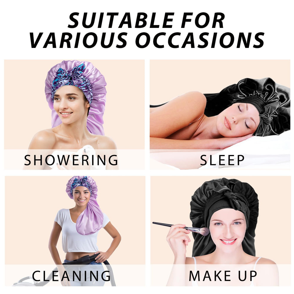 Emballage WOZUTUNT de qualité pour ce bonnet satin durable.