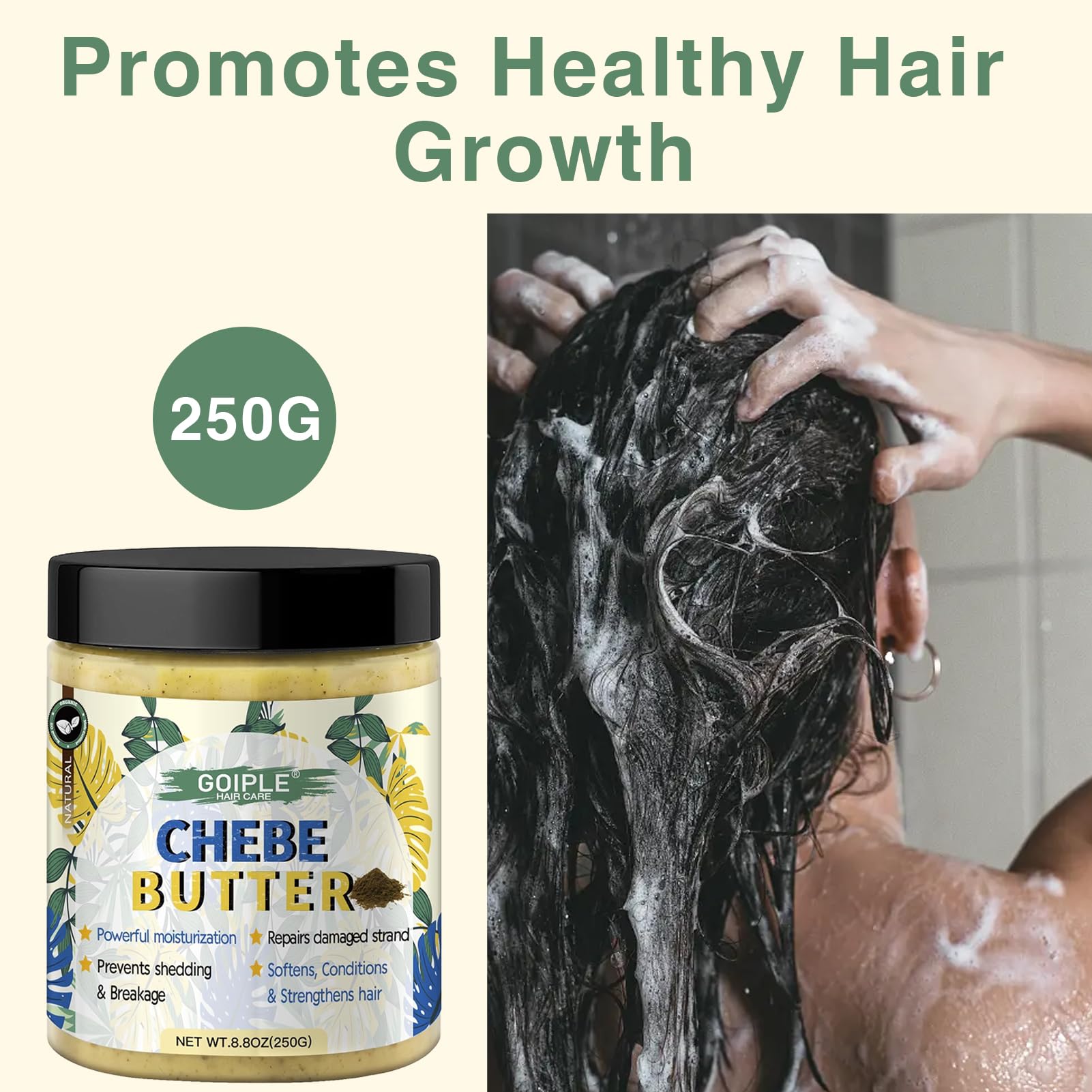 Cheveux éclatants et revitalisés après l’utilisation régulière du produit.