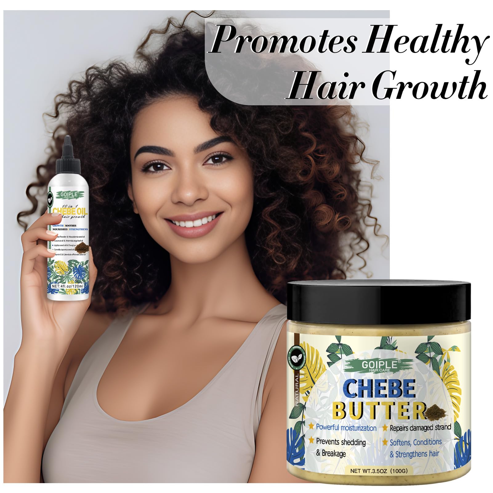 WOZUTUNT Chebe cheveux-lisses, soin uniforme pour texture lisse et douce.