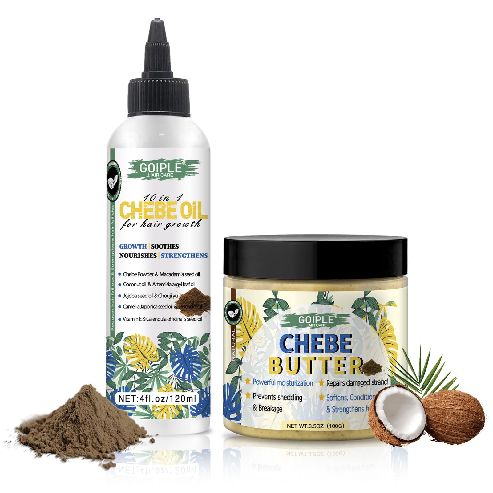 WOZUTUNT Chebe huile-cheveux, soin nourrissant pour cheveux forts et brillants.