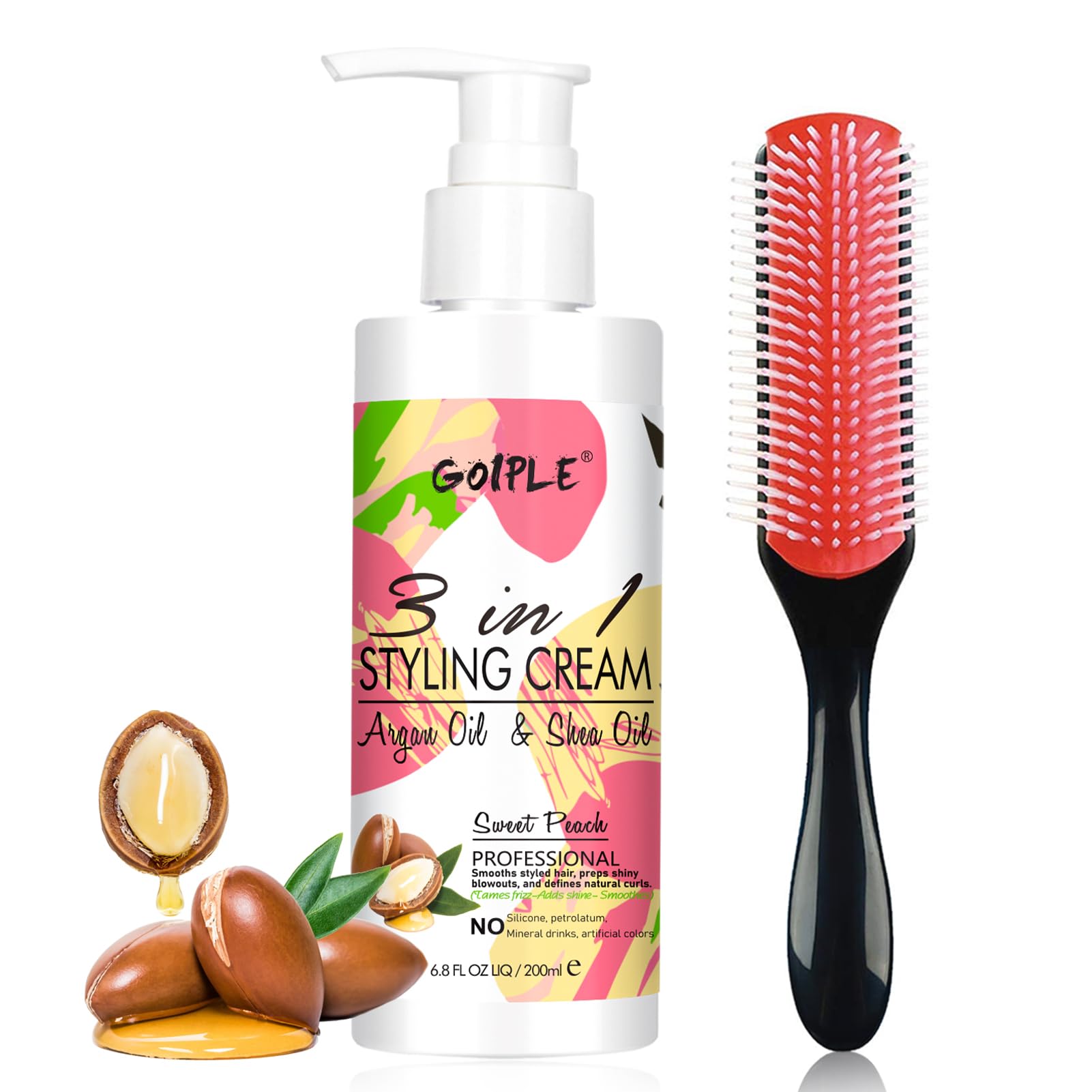 WOZUTUNT Crème coiffage 3-en-1 anti-frisottis contrôle les frisottis pour cheveux nets