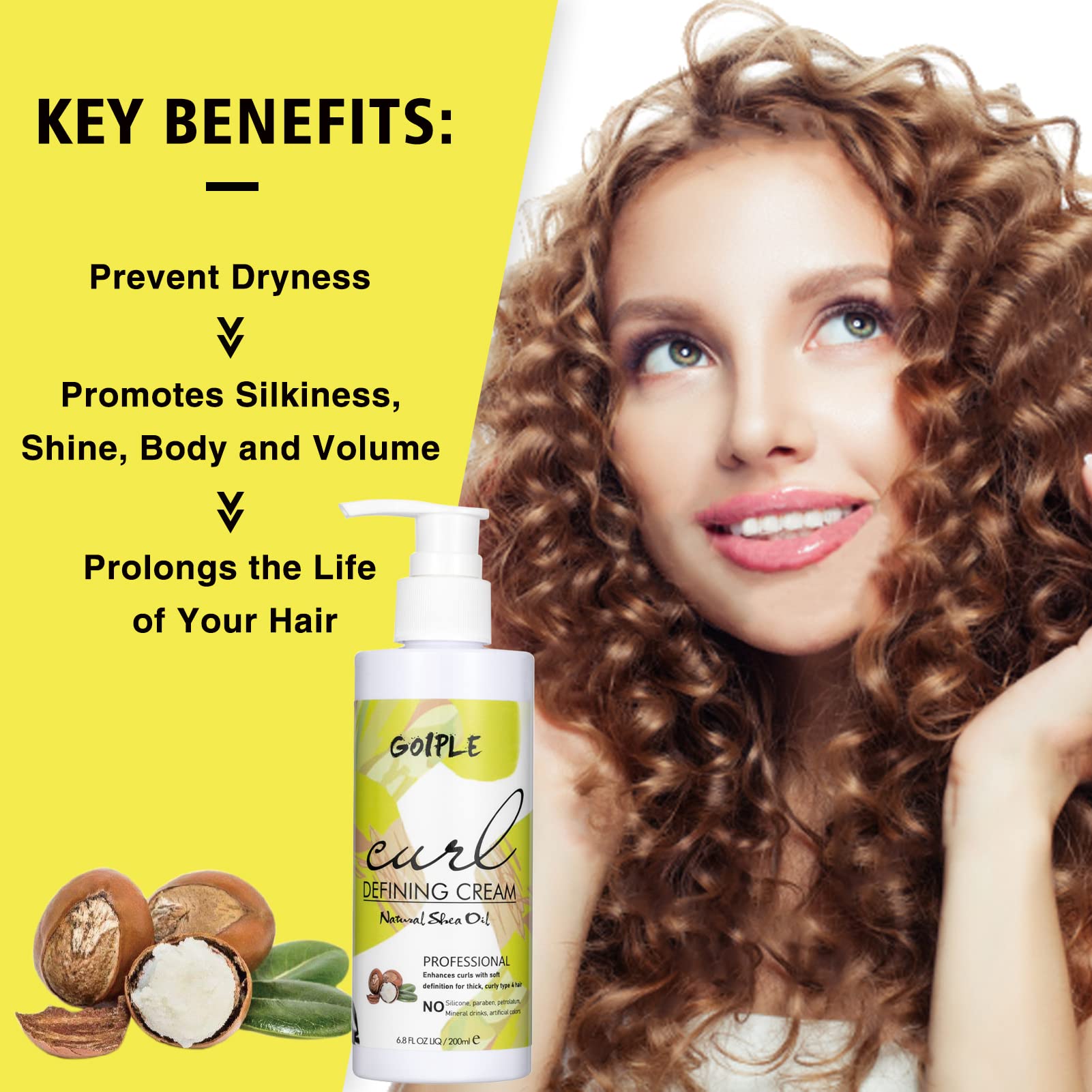Résultat anti-frisage et brillance naturelle avec WOZUTUNT Boucles.