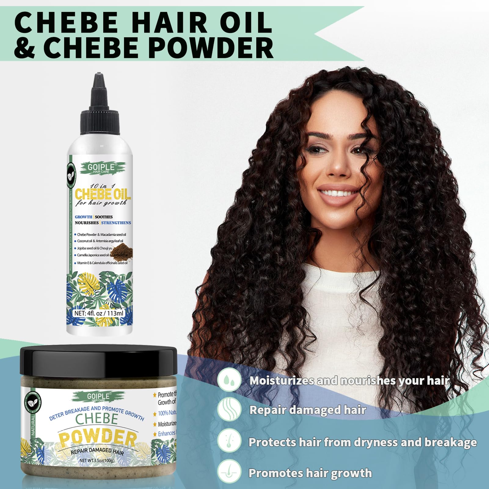 WOZUTUNT ingrédients naturels Chebe - formulation sans additifs artificiels.