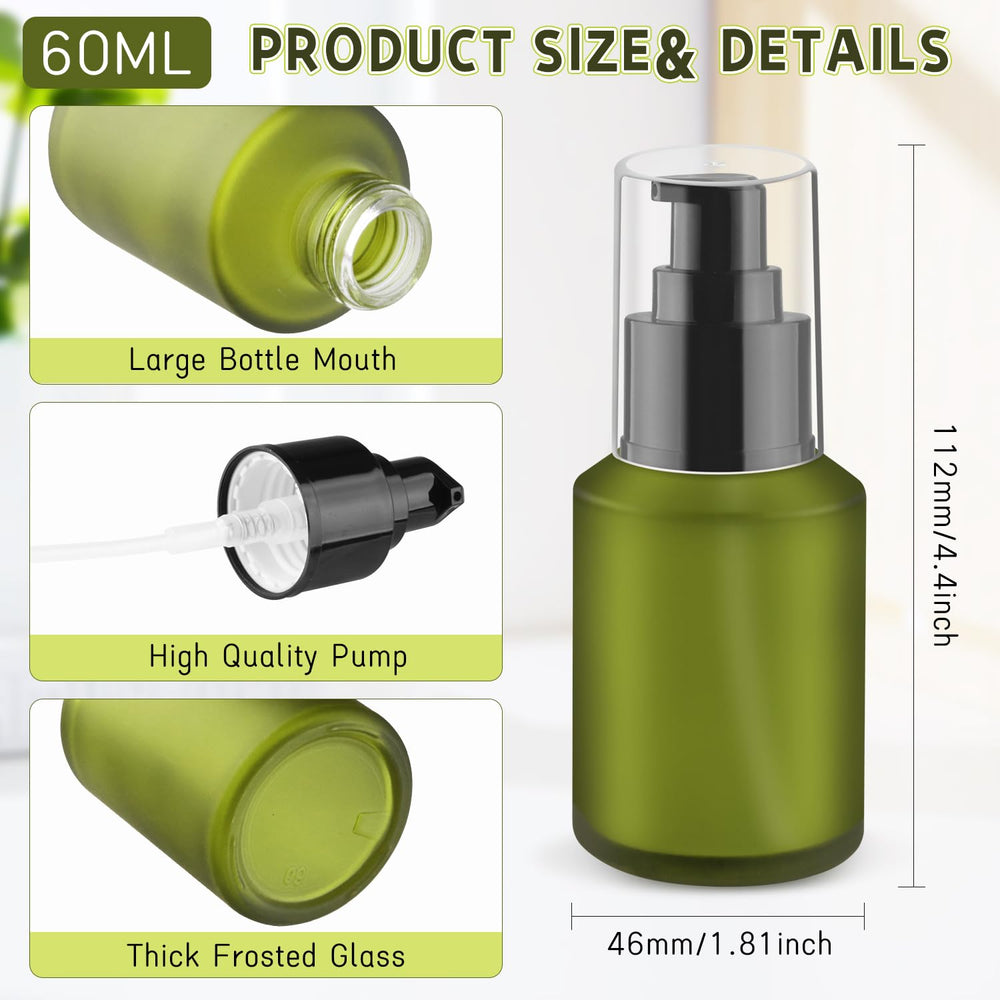 Bouteille Wresty 30 ml avec pompe en verre, parfaite pour échantillons de crème.