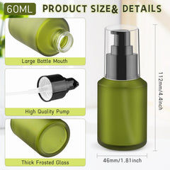 Bouteille Wresty 30 ml avec pompe en verre, parfaite pour échantillons de crème.