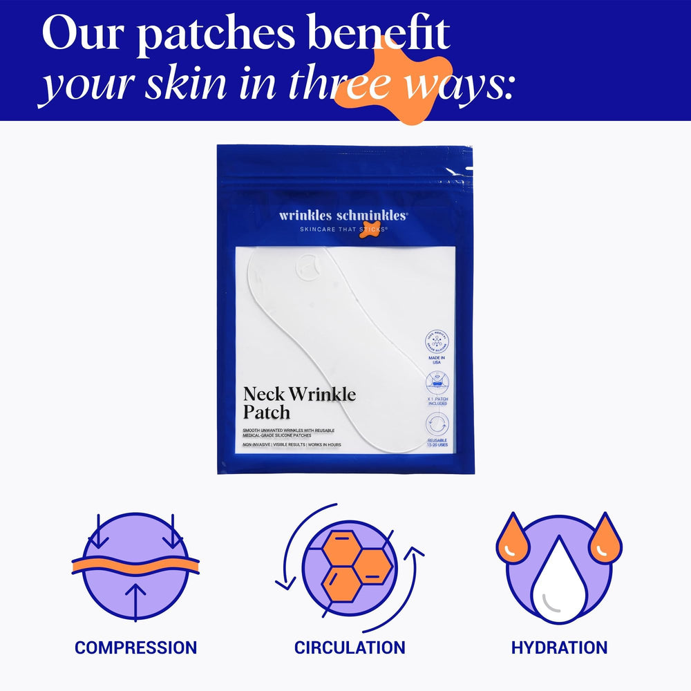 Patch Wrinkles Schminkles pour le cou en silicone utilisé nocturnement.