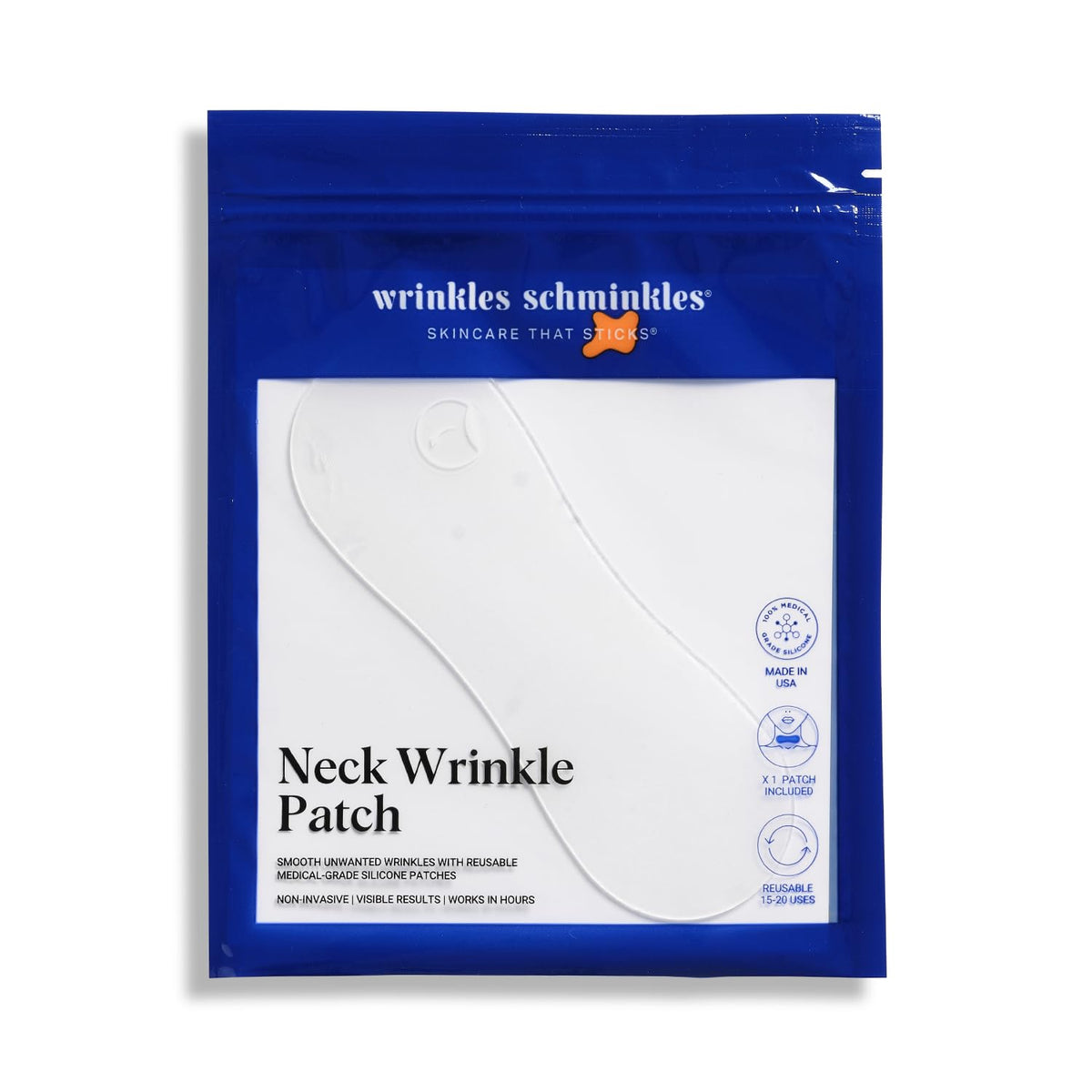 Patch Wrinkles Schminkles pour le cou en silicone, lissage doux pendant le sommeil.