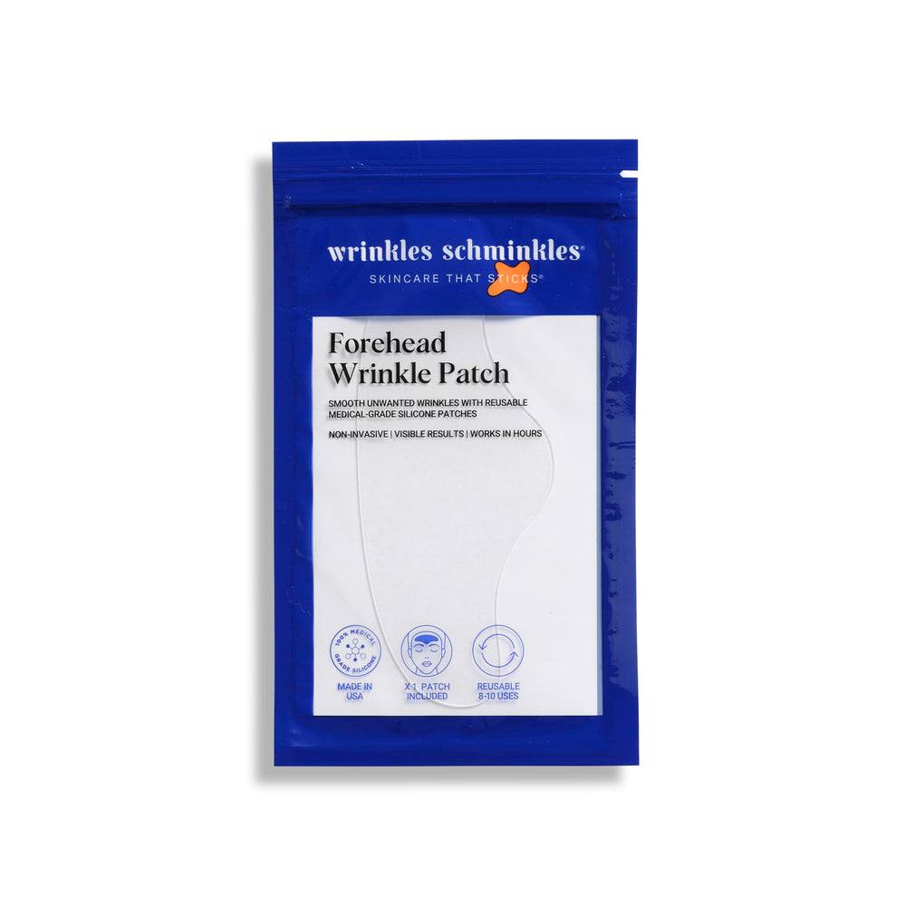 Patchs Wrinkles Schminkles en silicone appliqués sur le front pour lisser les rides.