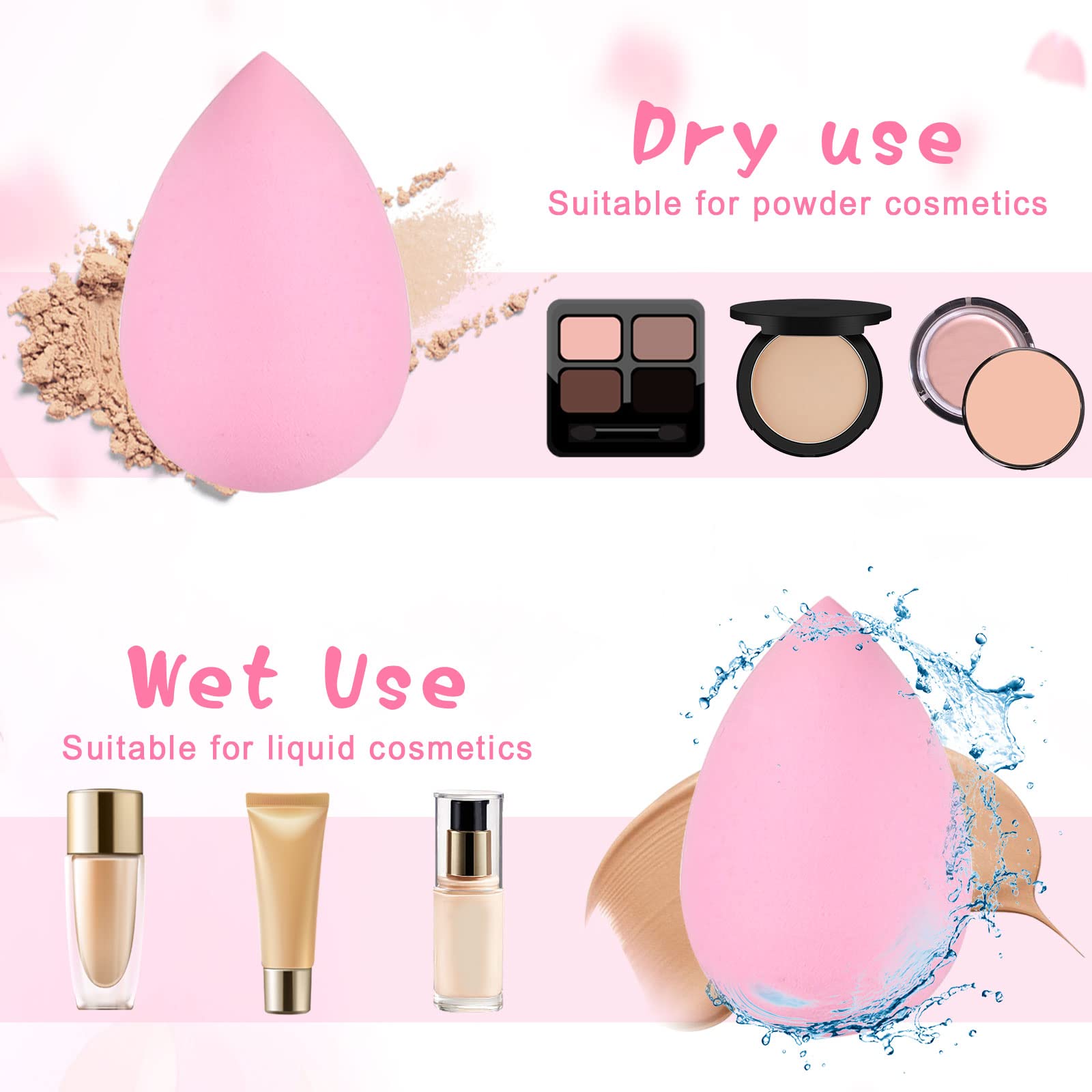 WSICSE éponges mini deux formes – pointe et base pour contour.