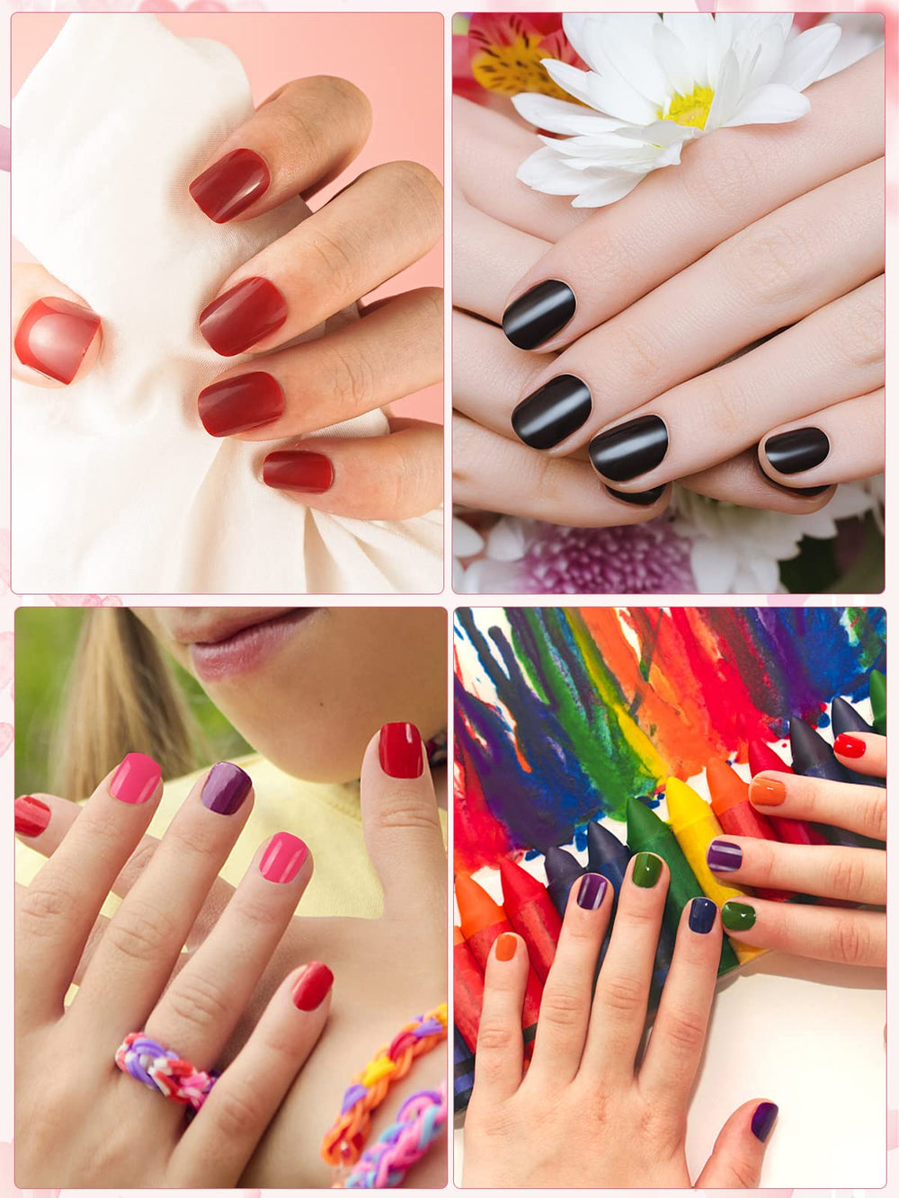 Finition brillante des ongles Wsimily après la pose.