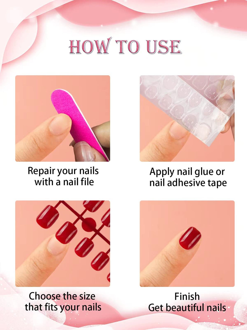 Idée cadeau Wsimily pour enfants: set d’ongles colorés et créatifs.
