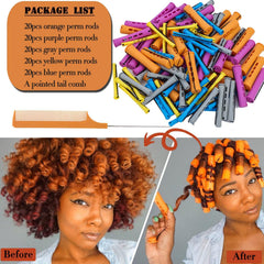 WSTAR tiges perm bleu – style rapide sans chaleur et sans dommage.