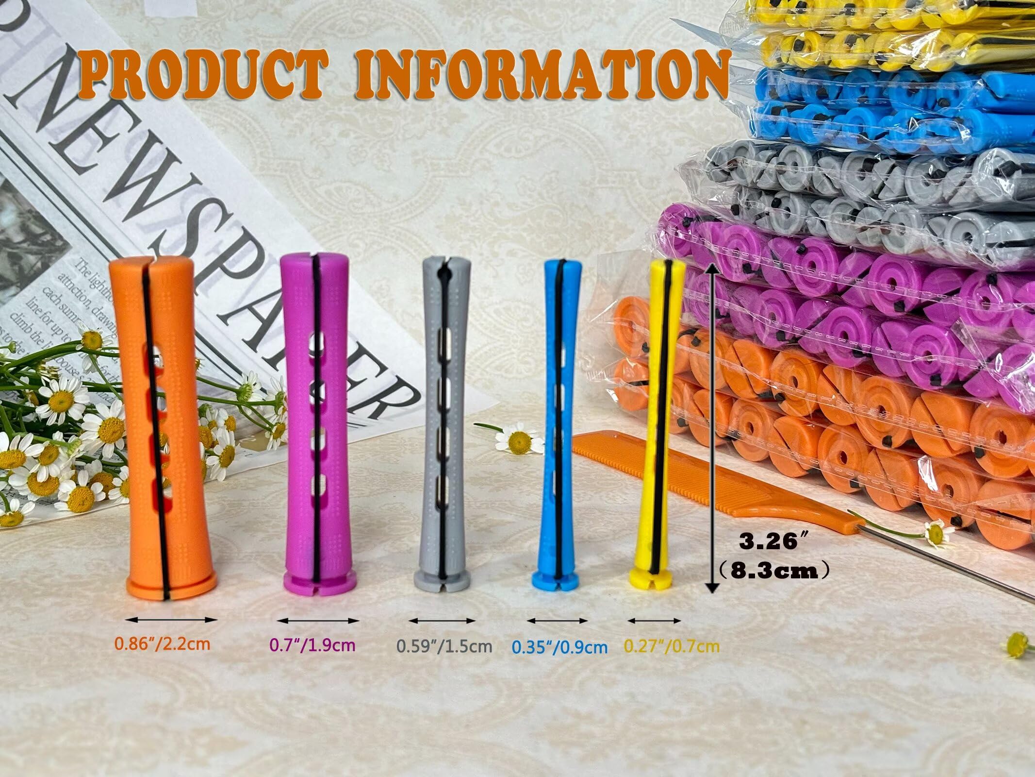WSTAR tiges perm violet – manipulation précise pour boucles naturelles sans chaleur.