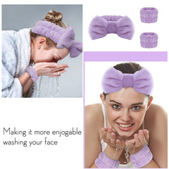 Bandeau WSYUB Spa avec noeud violet, ajout charmant et doux