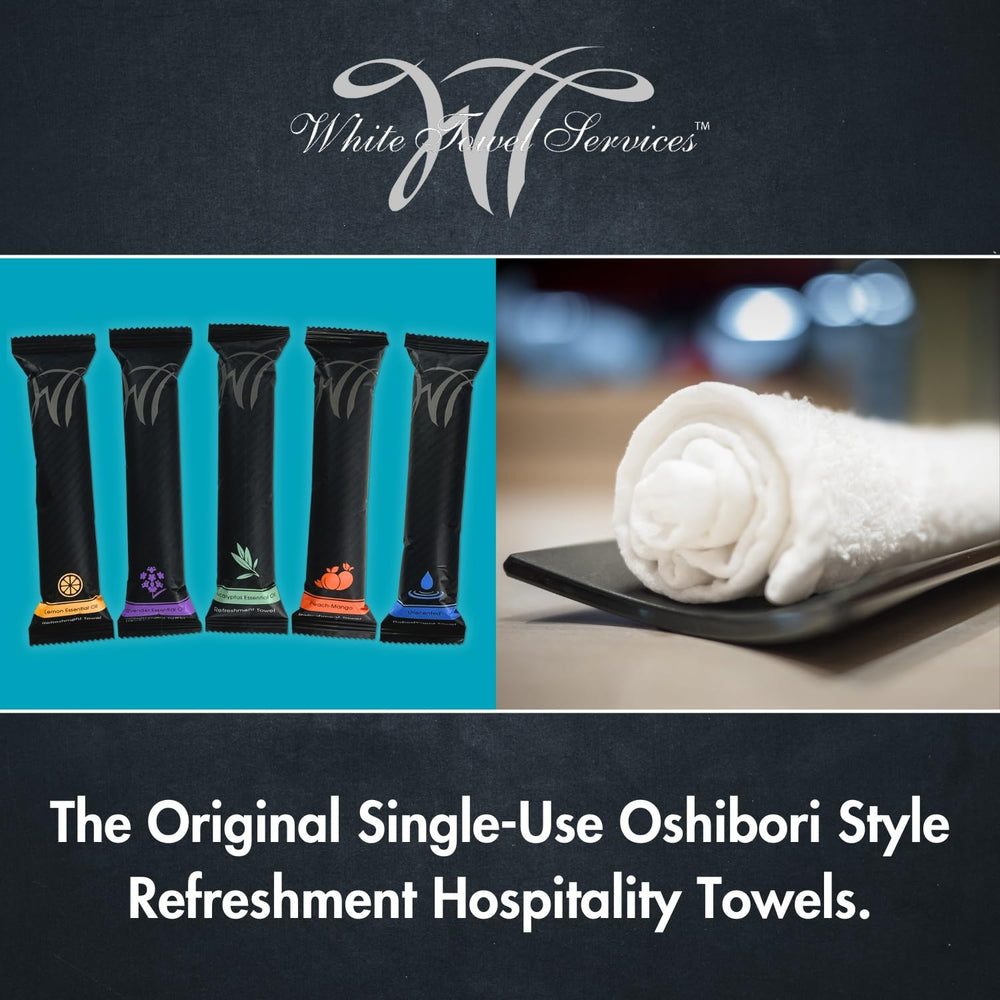 WT White Towel Services emballage individuel des serviettes humides lavande pratique pour les hôtels