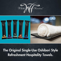 WT White Towel Services emballage individuel des serviettes humides lavande pratique pour les hôtels
