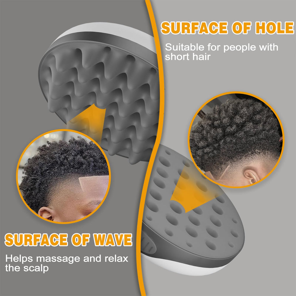 Brosse WTTORDE silicone gris – prise en main confortable pour toute la famille.