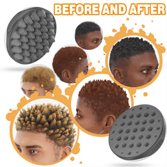 Brosse WTTORDE silicone gris – trous de tailles différentes pour varier les boucles.