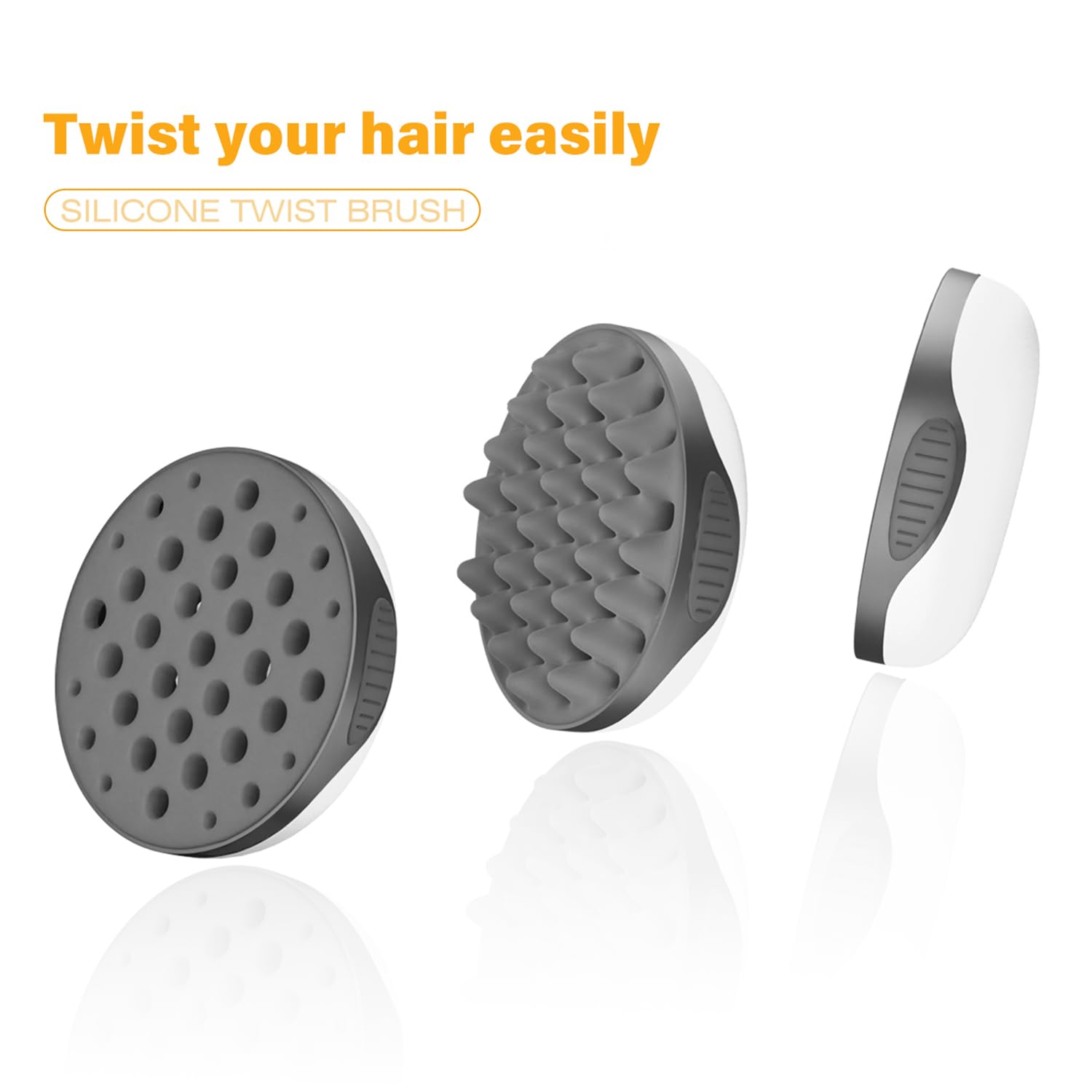 Brosse WTTORDE en action sur cheveux bouclés – résultat rapide sans effort.