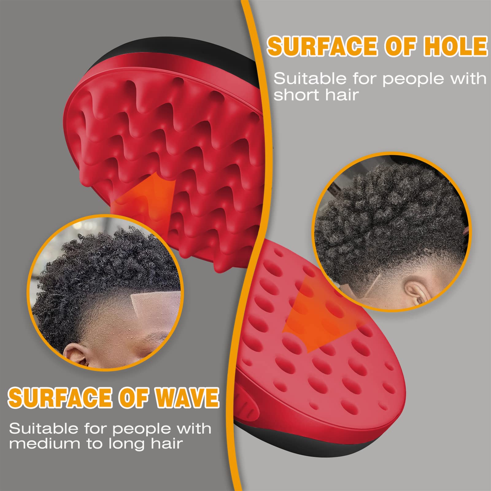 Brosse en silicone anti-glisse WTTORDE pour une prise ferme.