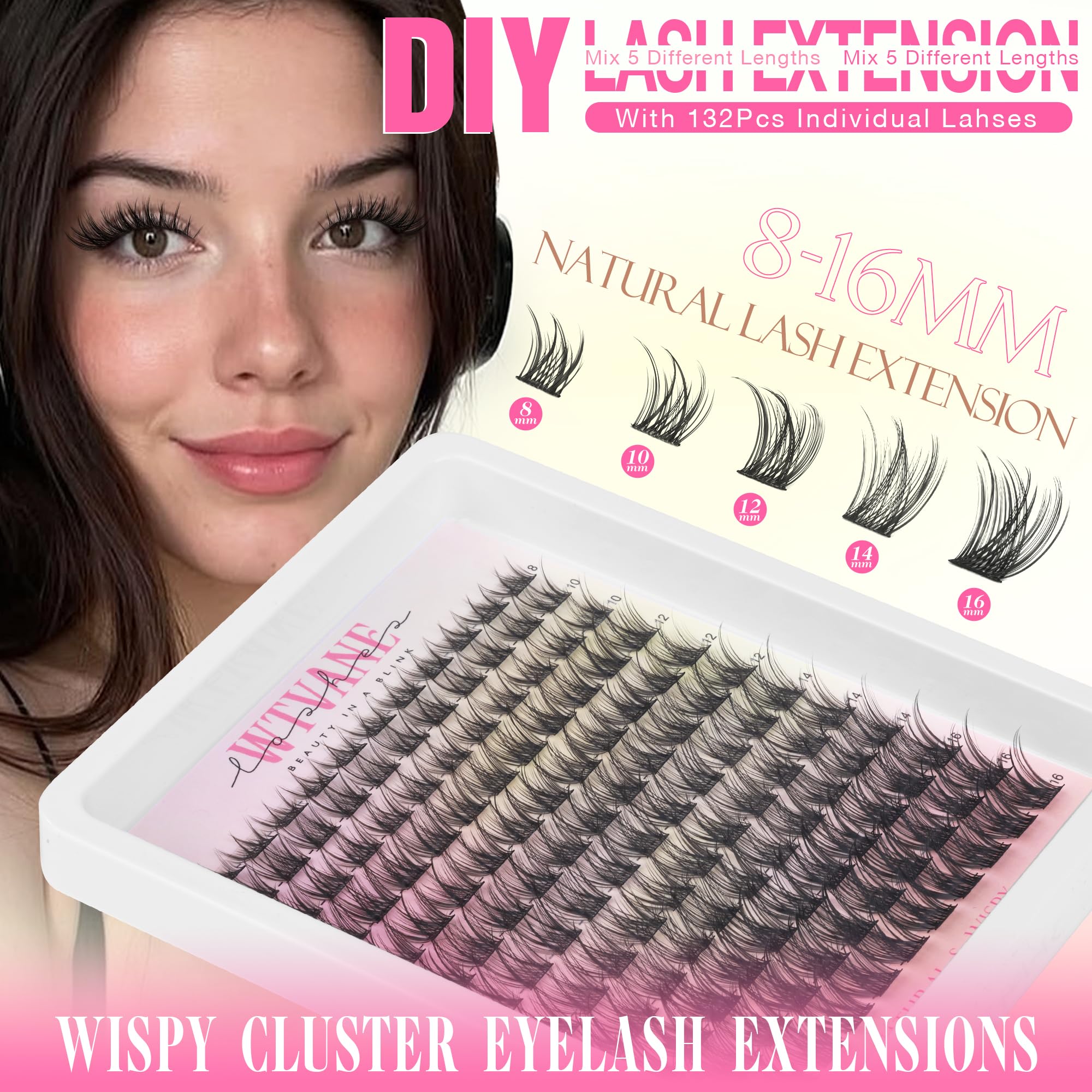 Liaison bond et seal Wtvane pour fixation fiable des cils.