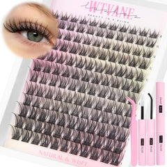 Wtvane kit cils clusters naturels pour un look quotidien raffiné.