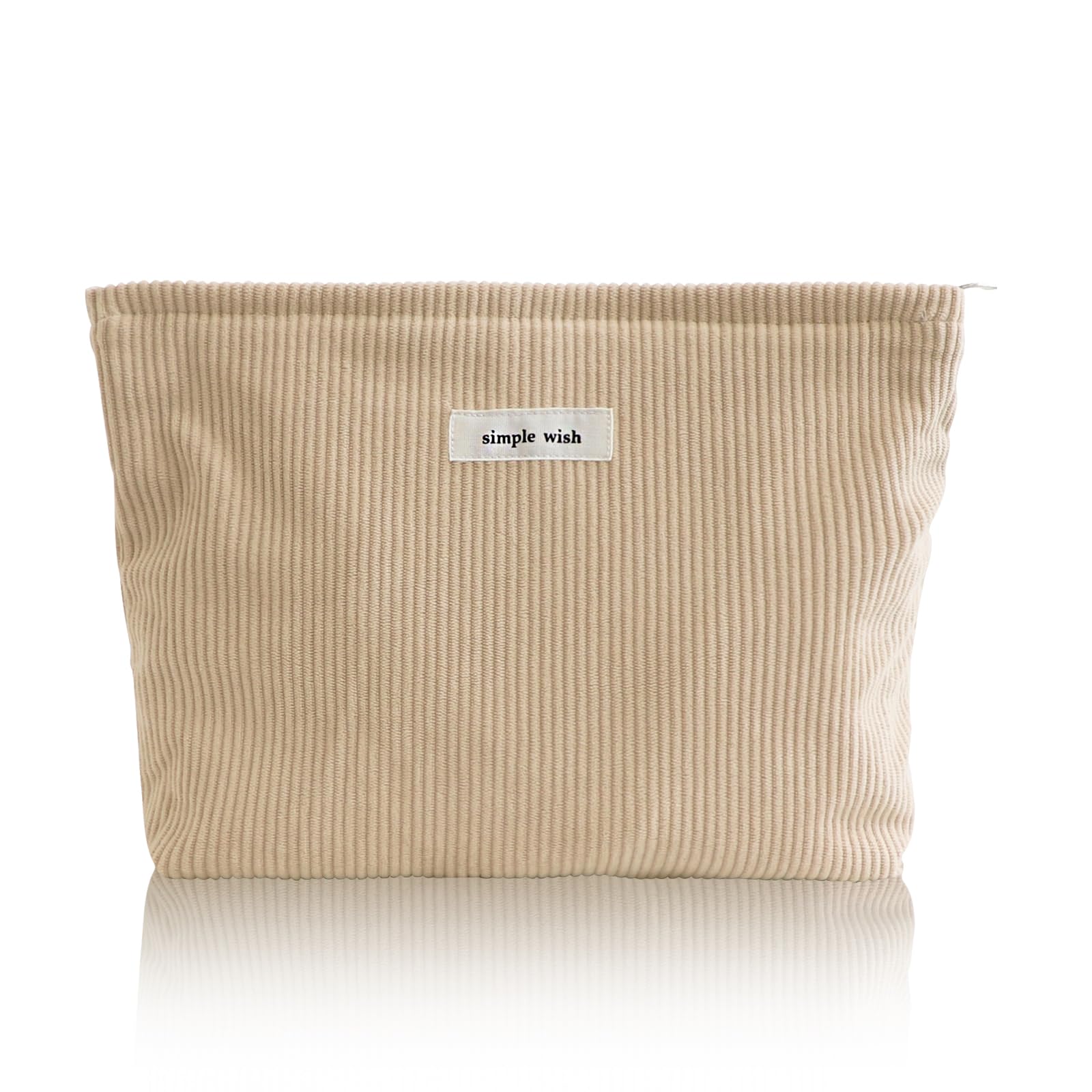 Trousse Wudygirl extérieur velours côtelé kaki, durable et élégant pour le voyage