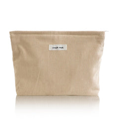 Trousse Wudygirl extérieur velours côtelé kaki, durable et élégant pour le voyage