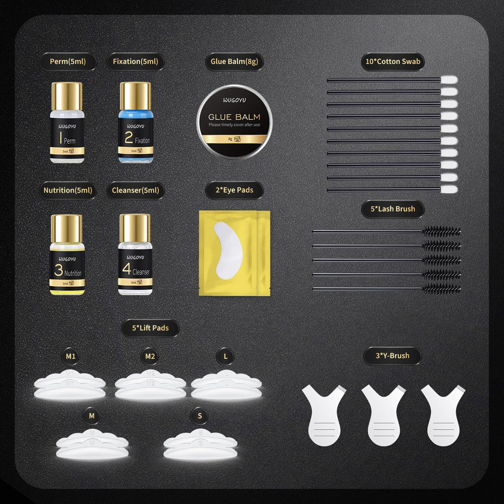 WUGOYU baume-colle et lotion-perm pour un résultat pro à domicile.
