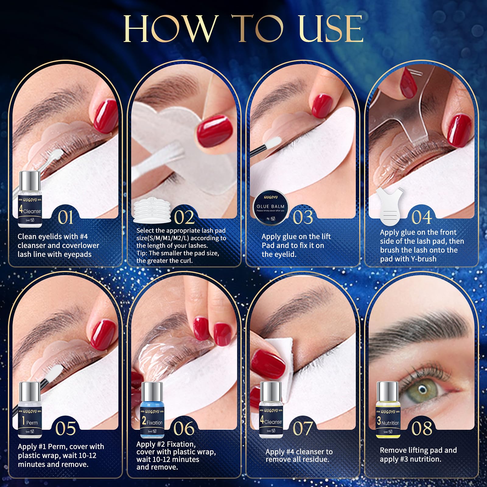 WUGOYU lotion fixation : maintien optimal après lamination.