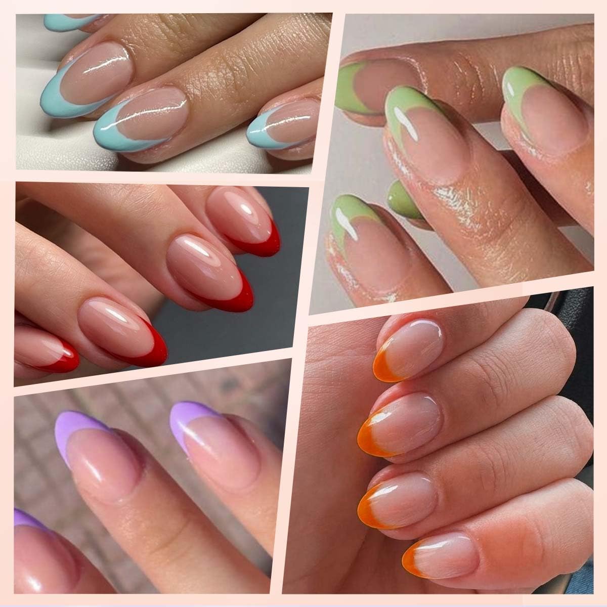Ongles press-on WUHCIM brillants, pose rapide sans lampe UV.