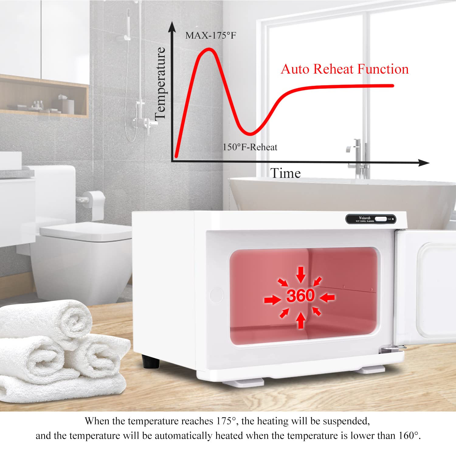Wuissvnb chauffe-serviettes professionnel avancé — réservoir-eau: conception pratique pour le remplissage.